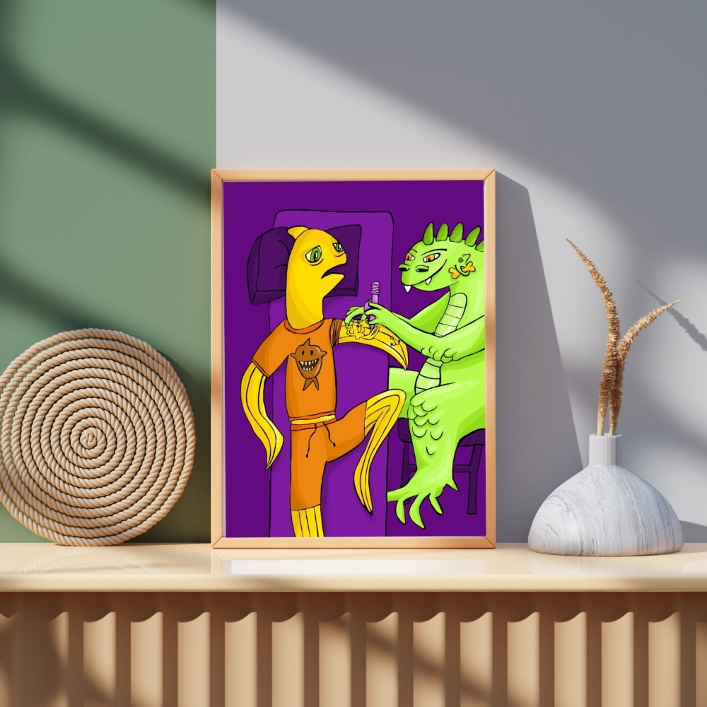 Green and Pink 3D Minimalist Wall Frame Mockup Instagram Post.jpg