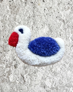 magnes z włóczki -  mewa